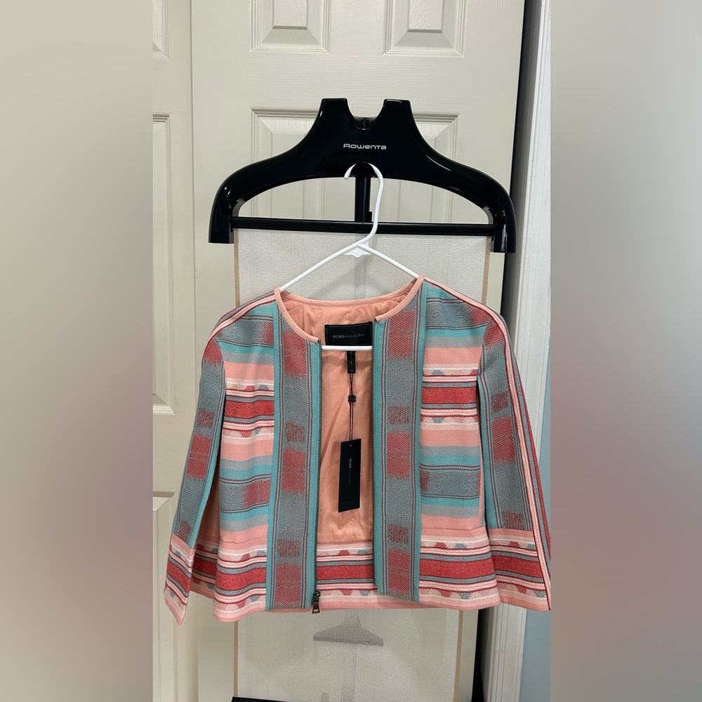 BCBGMaxAzria Multicolor Striped Blazer